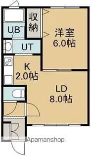 追分パーソンズ【202号室】の間取り
