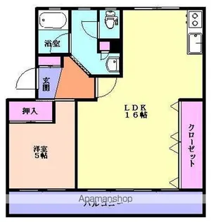 ヴィラ関が丘【101号室】の間取り