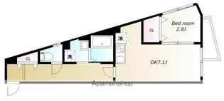クレストール下馬【302号室号室】の間取り