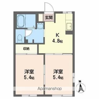 カーサ・エストレーラ【1階】の間取り