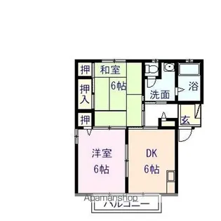 ベルコートM A棟【1階】の間取り