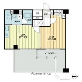 フィットエル仙台一番町【1401号室】の間取り