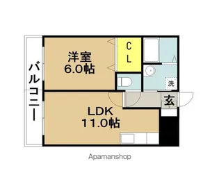 ピーチフローレⅤ【106号室】の間取り