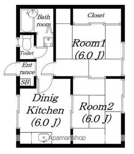 エステート近畿日野A・B【1階】の間取り