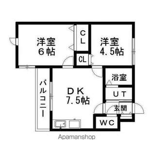 ビルボード南8条【306号室】の間取り