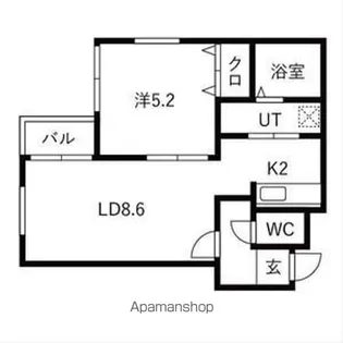 ライフォート麻生【402号室号室】の間取り