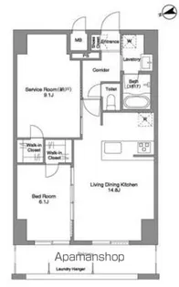 1SLDKの間取り画像