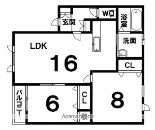 EAST GARDENⅡ【102号室】の間取り