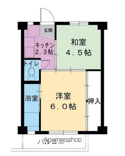 ビレッジハウス磐城4号棟【306号室】の間取り