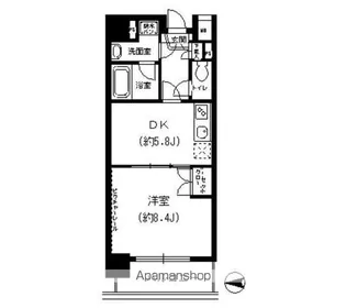 天満泉マンション【9階】の間取り
