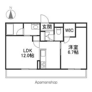 グレースヴィラ西崎【1階】の間取り
