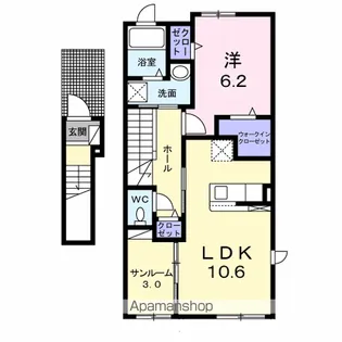 サウス フィオーレ美咲【2階】の間取り