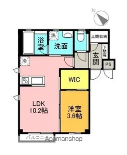 PARK SIDE HONCHO【201号室】の間取り