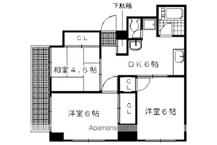 グレーシー高野【303号室】の間取り