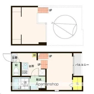 SAKURA COURT【201号室】の間取り
