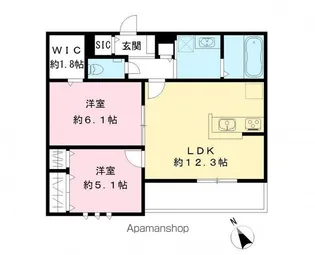 フィカーサ柏の葉【303号室号室】の間取り