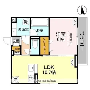 DーROOM元横山【2階】の間取り