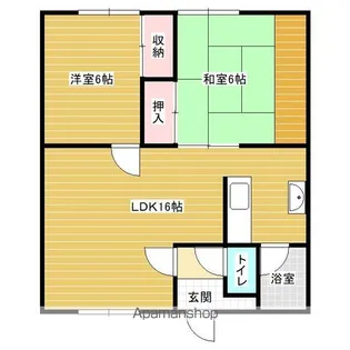 ルーベデンス77B【205号室】の間取り