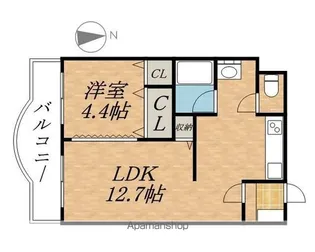 メゾンシェリール【1階】の間取り