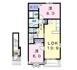グランフィル2 B【2階】の間取り