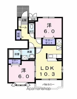 メルヴェイユ【1階】の間取り
