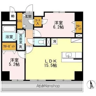 チャコールウッドステージ【7階】の間取り