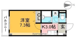 ヴィラ・アンソレイエ鴨部【1階】の間取り