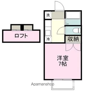 ロフティアイランドB【203号室】の間取り