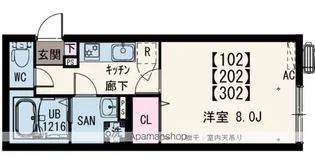 イクシオ南太田【1階】の間取り