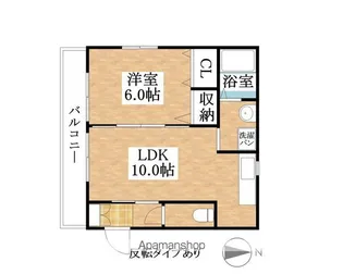 クリスタル大地【302号室】の間取り