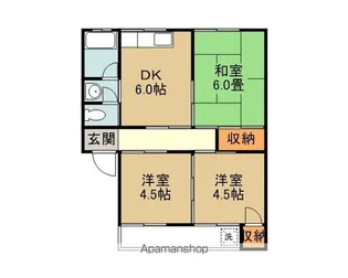 フジワラマンション【2階】の間取り