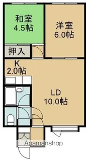 2LDKの間取り画像