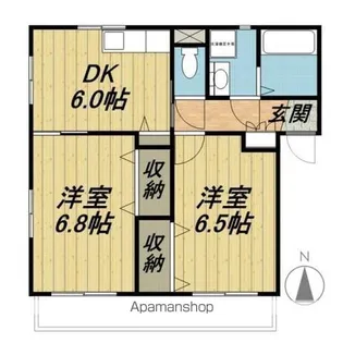 チェリーレイク【102号室】の間取り