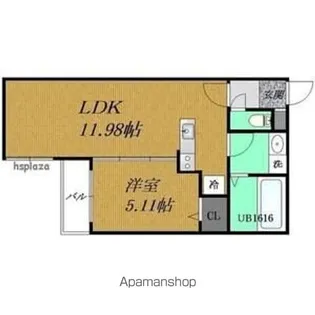 クレステージ西岡【202号室号室】の間取り