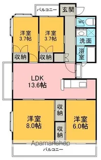 団ヤマテ【2階】の間取り