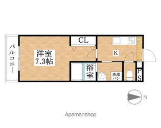 1Kの間取り画像