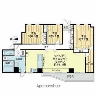 板橋区前野町5丁目佐藤ビル【1階】の間取り
