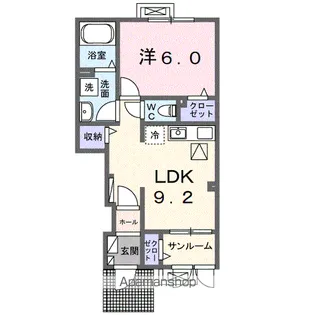 ヴィラ ルーチェ A【1階】の間取り