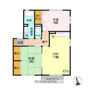 エスコルタ新町 B【2階】の間取り