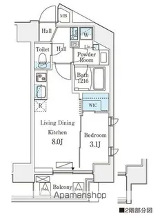 デュオフラッツ池袋【12階】の間取り