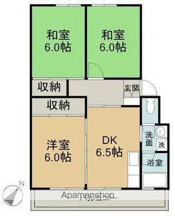 シャトー巌【2階】の間取り
