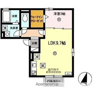 ラヴィアンローズ B棟【1階】の間取り