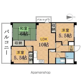 マーベリー石川【2階】の間取り
