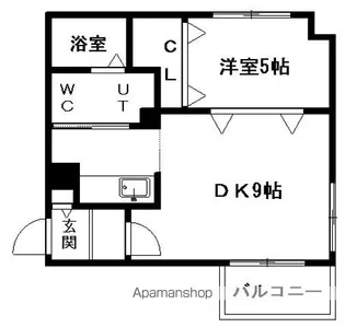 アルファスクエア大通西17【8階】の間取り