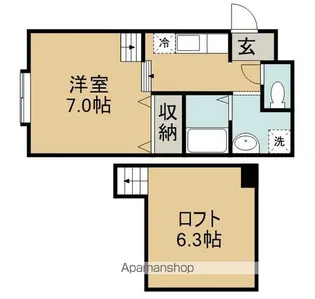 アトリエ【201号室】の間取り