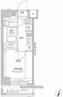 1Kの間取り画像