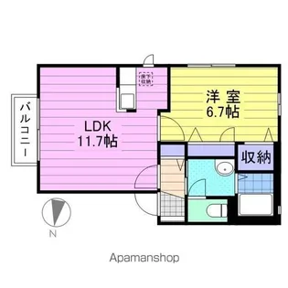 パル・ウッド【1階】の間取り