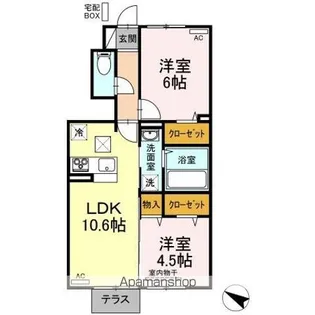 グラン・ル・ブゥール【1階】の間取り