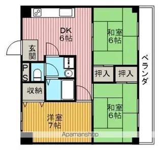 シャトー黒田【9階】の間取り