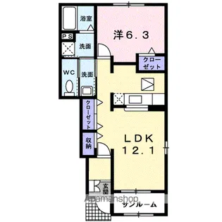 ウィング?【1階】の間取り